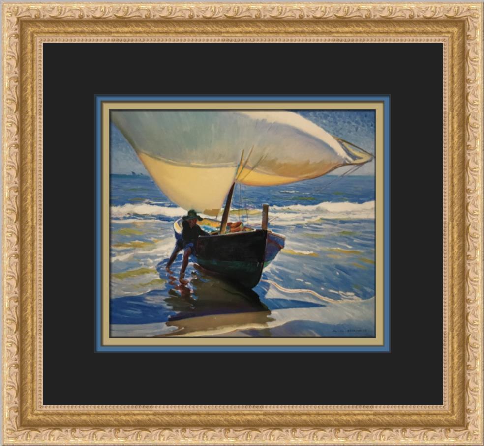Arthur Rider The Spanish Boat Custom Framed Print: Arthur Rider The Spanish Boat Custom Framed Print Size: Medium Region Of Origin: United States Artist: Arthur Rider Production Technique: Offset Lithograph Framing: Matted & Framed Style: Impressionis