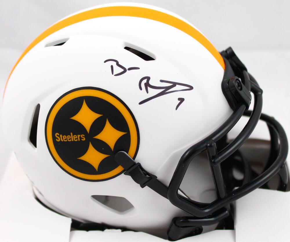 Ben Roethlisberger Signed Pittsburgh Steelers Lunar Speed Mini Helmet - Fanatics: Ben Roethlisberger Signed Pittsburgh Steelers Lunar Speed Mini Helmet - Fanatics Sport: Football-NFL Product: Helmet Original/Reprint: Original Player: Ben Roethlisberger Team: Pittsburgh Steelers Aut
