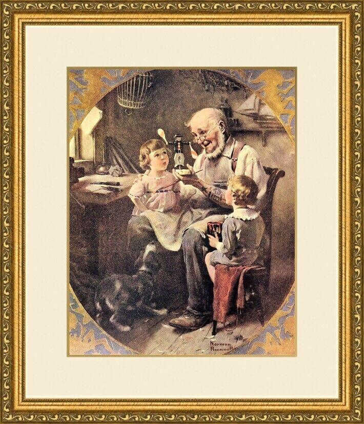 Norman Rockwell - The Toy Maker Newly Custom Framed Print: Norman Rockwell - The Toy Maker Newly Custom Framed Print Features: Framed Matted Region Of Origin: united states Item Width: 16 in Title: The Toy Maker Production Technique: Lithography Item Length: 