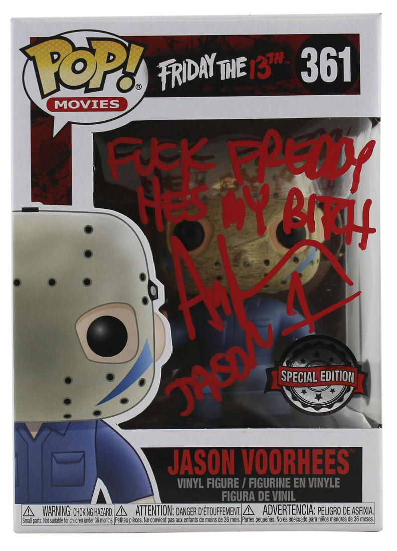 Ari Lehman F' Freddy He's My B*** Signed Funko Pop Vinyl Figure #361 Red Sig BAS: Ari Lehman F' Freddy He's My B*** Signed Funko Pop Vinyl Figure #361 Red Sig BAS Industry: Movies Original/Reproduction: Original Autograph Authentication: Beckett Product Coa: Beckett Product Signed 