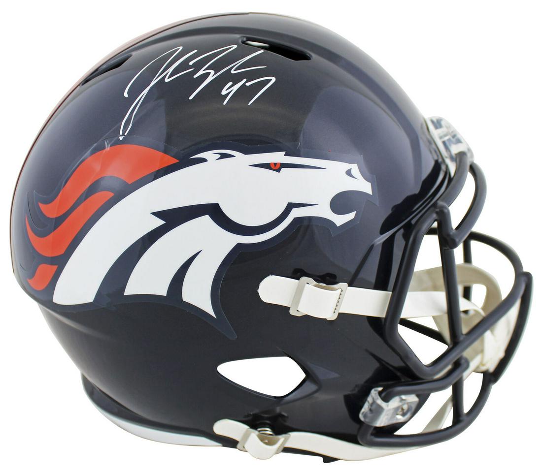 Broncos John Lynch Signed Full Size Speed Rep Helmet BAS Witnessed: Broncos John Lynch Signed Full Size Speed Rep Helmet BAS Witnessed Sport: Football-NFL Product: Helmet Original/Reprint: Original Player: John Lynch Team: Denver Broncos Autograph Authentication: Beck