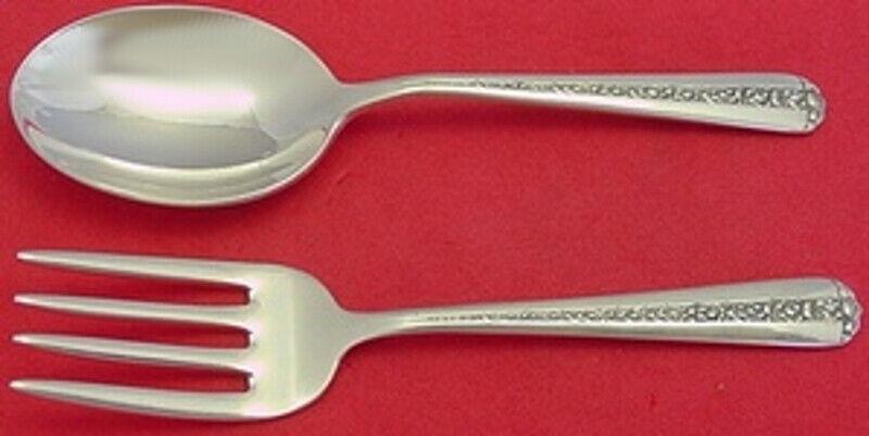 Rambler Rose by Towle Sterling Silver Baby Set 2-Piece 4 1/4" Child's Flatware: Rambler Rose by Towle Sterling Silver Baby Set 2-Piece 4 1/4" Child's Flatware Rambler rose by towlesterling silver baby set, 2-piece 4 1/4" consisting of: 1- baby spoon1- baby forkin the pattern ramb