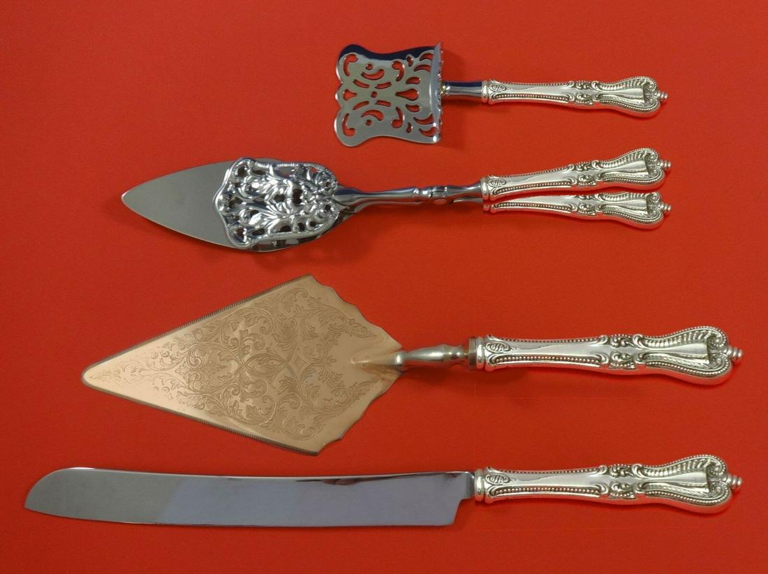 Old Colonial by Towle Sterling Silver Dessert Serving Set 4pc Custom Made: Old Colonial by Towle Sterling Silver Dessert Serving Set 4pc Custom Made Old colonial by towlesterling silver custom made hollow handle with stainless implement dessert serving set 4-piece which incl