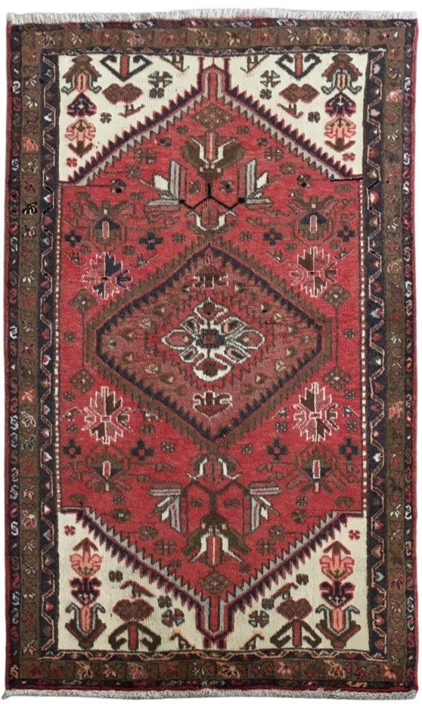 3 x 5 Red Persian Sanandaj Rug: 3 x 5 Red Persian Sanandaj Rug Free continental US Shipping Size in Feet: Width: 3 x Length: 5 Size in Inches: Width:36 in x Length: 60 in Colors: Red Ivory Black Weave: 100% Handmade Pile: 3/8 Wool S