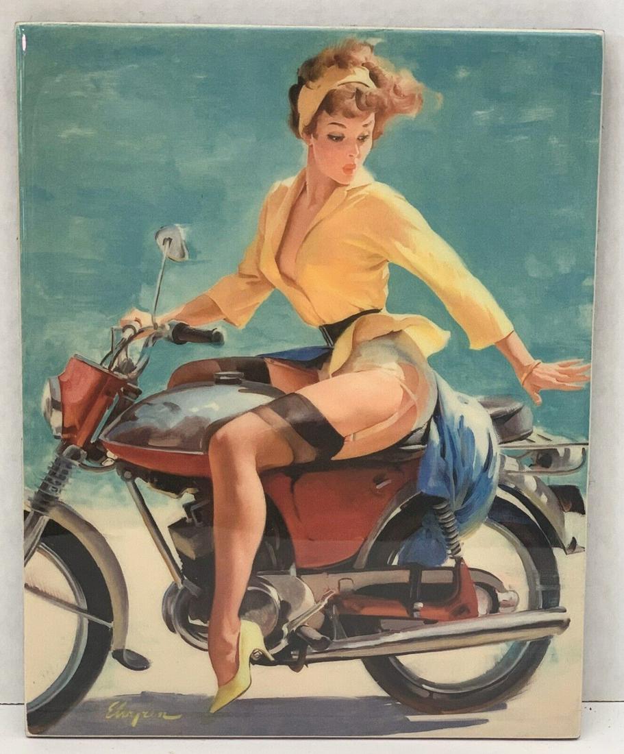 KPM STYLE PORCELAIN PLAQUE SIGNED PAINTING OF THE GIRL ON MOTORCYCLE: KPM STYLE PORCELAIN PLAQUE SIGNED PAINTING OF THE GIRL ON MOTORCYCLE Pre-Owned PLEASE NOTE: LOCAL PICK UP IS NOT AN OPTION AND ALL ITEMS IN THIS AUCTION MUST BE SHIPPED. We offer Free Shipping for rug