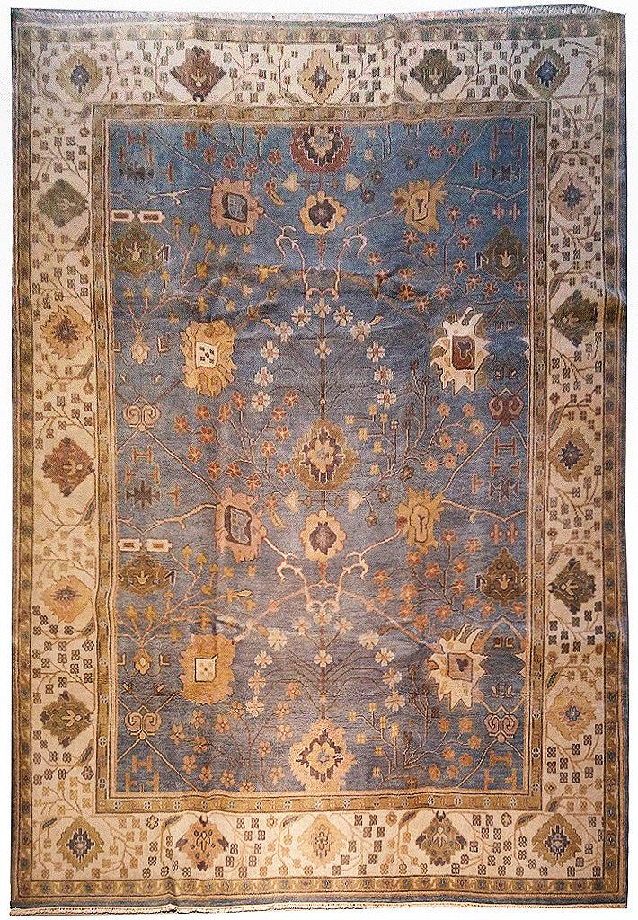 SOLD 9 x 12 GRAY BLUE Wool Hand-Knotted Rug New Oushak: SOLD 9 x 12 GRAY BLUE Wool Hand-Knotted Rug New Oushak Free continental US Shipping Size in Feet: Width:9.1x Length:11.9 Size in Inches: Width:109in x Length:141in Rug Type: Area Rug Colors: Slate Blu