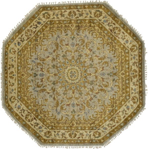 Vintage Style Classic Floral Design 6x6 Oushak Oriental Octagon Rug ...