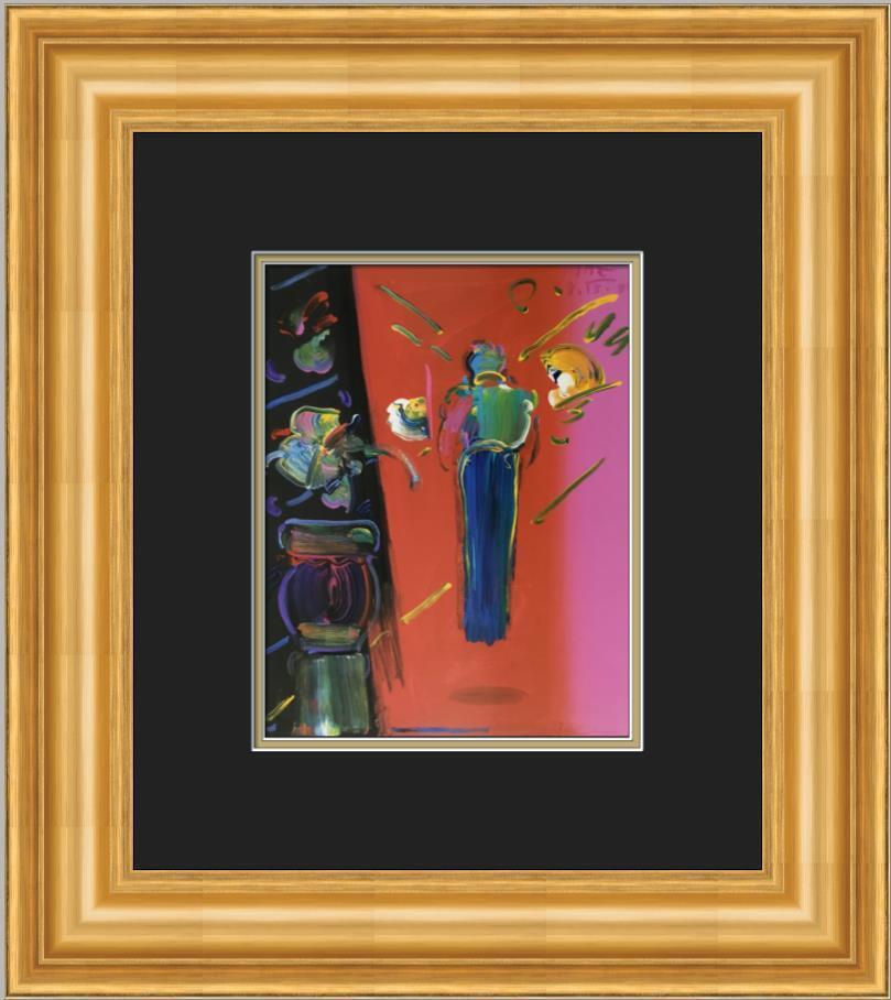 Peter Max Seated Man Custom Framed Print: Peter Max Seated Man Custom Framed Print Size: Medium Region Of Origin: United States Artist: Peter Max Production Technique: Lithography Framing: Matted & Framed Custom Bundle: No Style: Pop Art Item