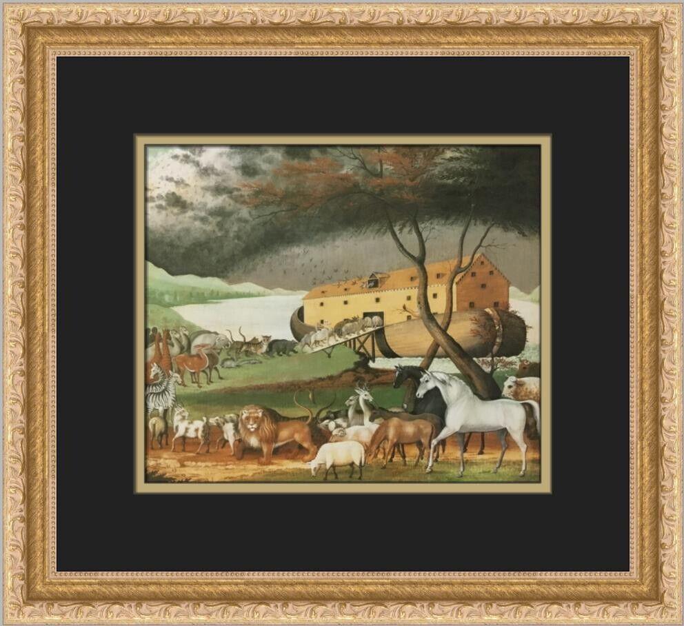 Edward Hicks Noahs Ark Custom Framed Print: Edward Hicks Noahs Ark Custom Framed Print Unit Of Sale: Single-Piece Work Artist: Eric Fischl Size: Medium Custom Bundle: No Item Length: 15 in Region Of Origin: united states Framing: Matted & Frame