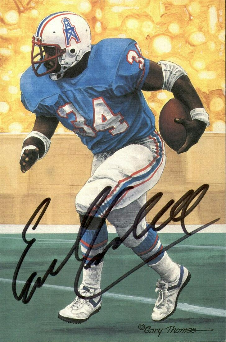 Earl Campbell Signed Goal Line Art Card GLAC Autographed Oilers PSA/DNA: Earl Campbell Signed Goal Line Art Card GLAC Autographed Oilers PSA/DNA Sport: Football-NFL Product: GLAC Original/Reprint: Original Player: Earl Tyler Rose Campbell Team: Oilers Autograph Authenticat
