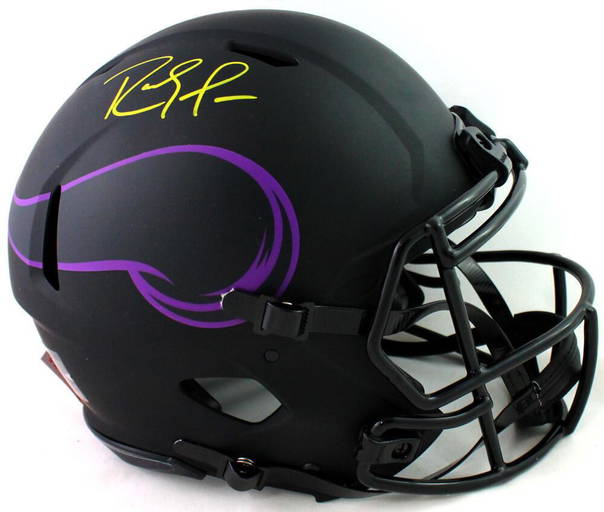 Vikings Randy Moss Signed Salute To Service Full Size Speed Rep Helmet BAS Wit