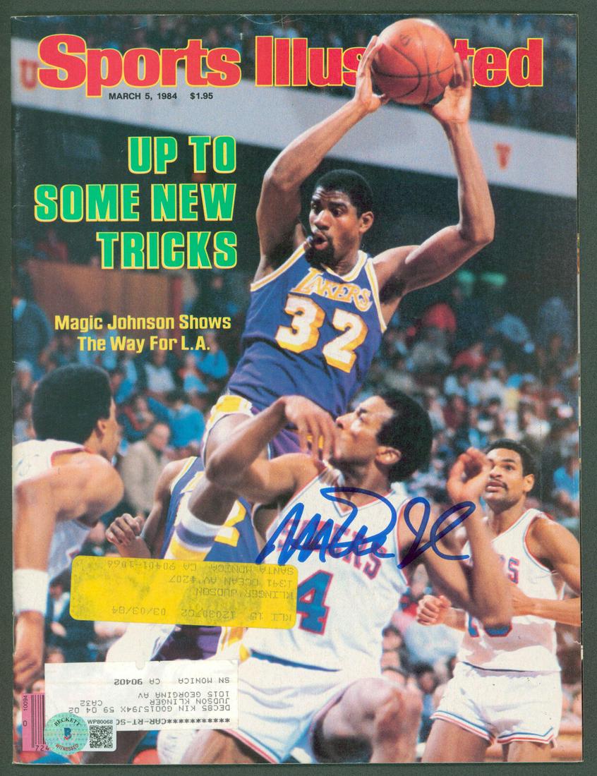 Lakers Magic Johnson Signed 1984 Sports Illustrated Magazine BAS Wit #WP80068: Lakers Magic Johnson Signed 1984 Sports Illustrated Magazine BAS Wit #WP80068 Sport: Basketball-NBA Product: Magazine Original/Reprint: Original Player: Magic Johnson Team: Los Angeles Lakers Autograp