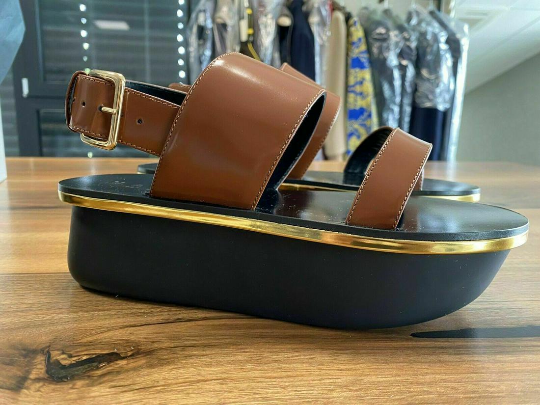 Marni Calf Leather Wedge Platform Sandals Platform Shoes New 40-: Marni Calf Leather Wedge Platform Sandals Platform Shoes New 40- Accents: HOT SEXY COOL DE LUXE FASHION DANSE PLAGE MYKONOS HOT SEXY COOL LUXE MODE DANSE PLAGE MYKONOS Style: A SEMELLE COMPENSEE PLATE