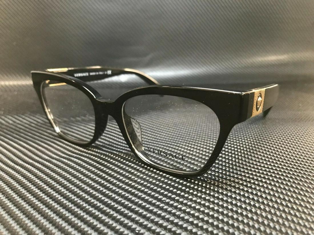VERSACE VE3294F GB1 Black Cat Eye Womens 53 mm Eyeglasses: VERSACE VE3294F GB1 Black Cat Eye Womens 53 mm Eyeglasses Style: Cat Eye Type: Eyeglasses Frame Color: Black New The Mynt Guarantee: All items in this auction are guaranteed to be 100% authentic. At Y