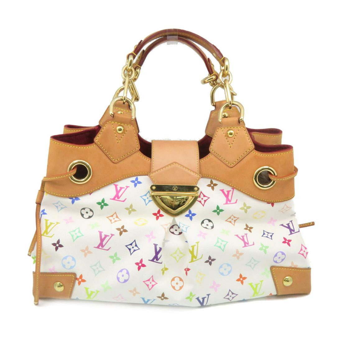 Louis Vuitton LV GHW Ursula Handbag M40123 Monogram Multicolor White Multi Color: Louis Vuitton LV GHW Ursula Handbag M40123 Monogram Multicolor White Multi Color Style: Handbag Exterior Material: PVC coated canvas Exterior Color: White Bag Height: 9.4 Bag Depth: 6.7 Bag Length: 16