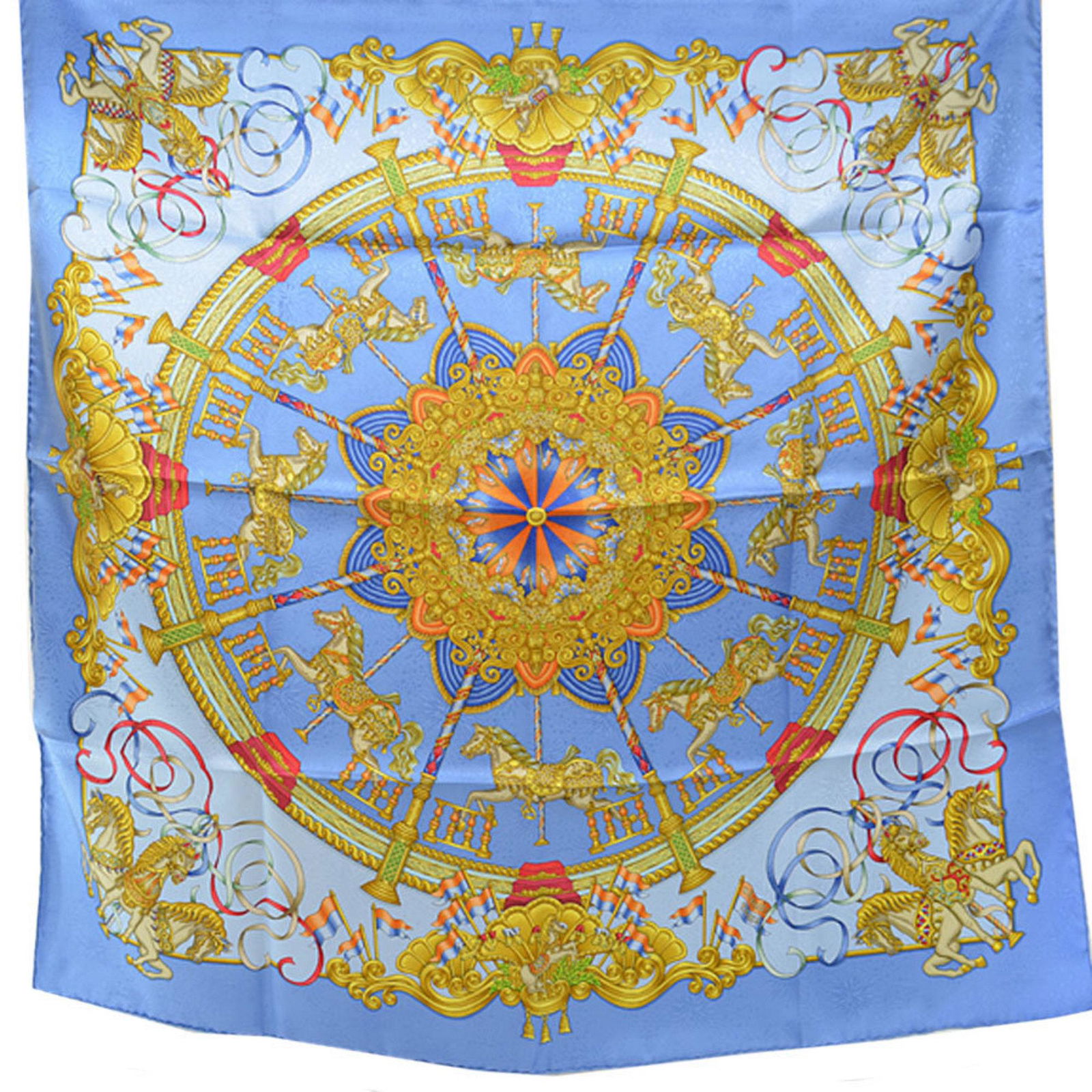 Hermes HERMES Scarf Carre 90 LUNA PARK Amusement Park Blue Khaki Multi Silk Ladies: Hermes HERMES Scarf Carre 90 LUNA PARK Amusement Park Blue Khaki Multi Silk Ladies Brand: Hermes Country of Origin: France Type: Scarf Gender: Women Color: Blue Khaki Multi-color Shape: Square Materia