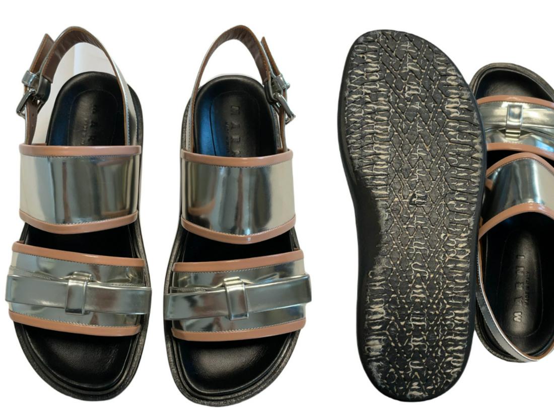 Marni Leather Anatomic Fussbett Slingback Sandals Shoes Flats Shoes New Boxed 37: Marni Leather Anatomic Fussbett Slingback Sandals Shoes Flats Shoes New Boxed 37 Style: Slingback Heel Height: Flat (less than 2.5 cm) Accents: Anatomic Padded Sole Slingback Sandals Anatomical Blasti