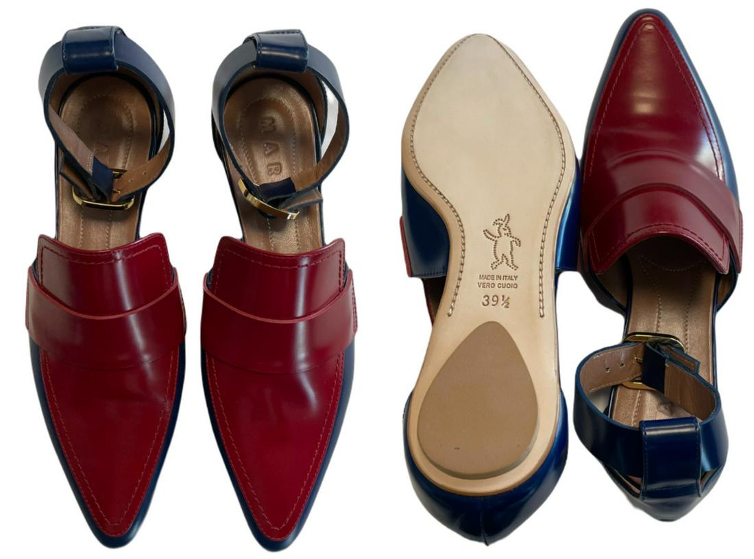 Marni Leather Ankle Strap Sabot Shoes Pointed Toe Flats Shoes New 39 5: Marni Leather Ankle Strap Sabot Shoes Pointed Toe Flats Shoes New 39 5 Style: Slingback Au Shoe Size: AU 9 5 Us Shoe Size: US 9 5 Vintage: No Insole Material: Leather Uk Shoe Size: UK 6 5 Individualis