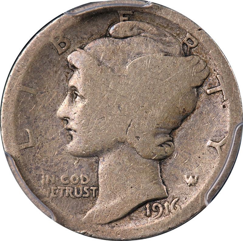 1916-D Mercury Dime PCGS AG03 Key Date Nice Eye Appeal Nice Strike: 1916-D Mercury Dime PCGS AG03 Key Date Nice Eye Appeal Nice Strike Certification: PCGS Circulated/Uncirculated: Circulated Mint Location: Denver Grade: AG03 Composition: Silver Certification Number: 4