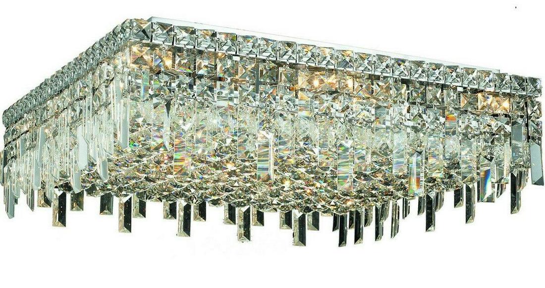 KITCHEN ISLAND BEDROOM DINING ROOM CRYSTAL CHANDELIER FLUSH MOUNT LIGHTING 24": KITCHEN ISLAND BEDROOM DINING ROOM CRYSTAL CHANDELIER FLUSH MOUNT LIGHTING 24" Light Color: Clear Clear White Warm White White Safety Rating: UL and ULC Power Source: Hardwired Custom Bundle: No Item