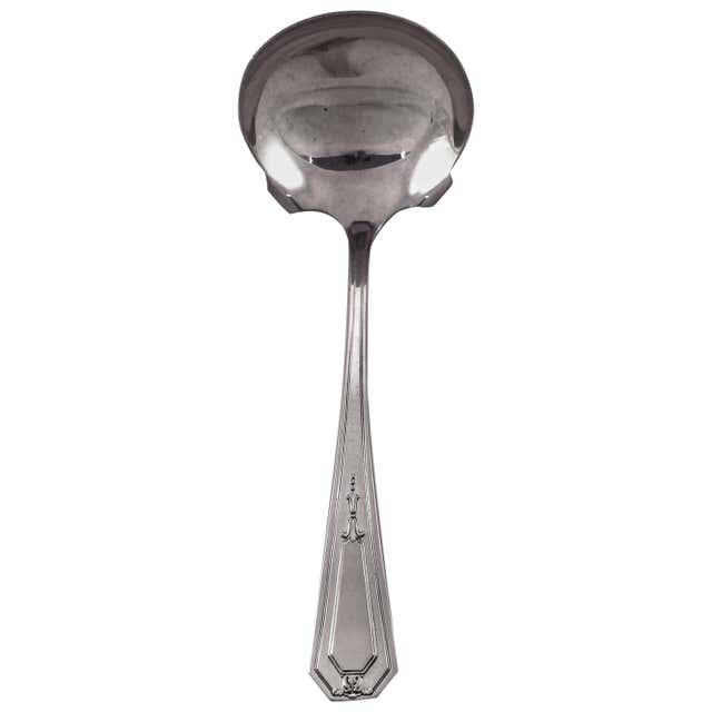 Sterling Princess Mary Ladle: Sterling Princess Mary Ladle Creator: Wallace Silversmiths (Manufacturer) Dimensions: Height: 6 in (15.24 cm)Width: 2 in (5.08 cm)Depth: 1 in (2.54 cm) Materials and Techniques: Sterling Silver Place