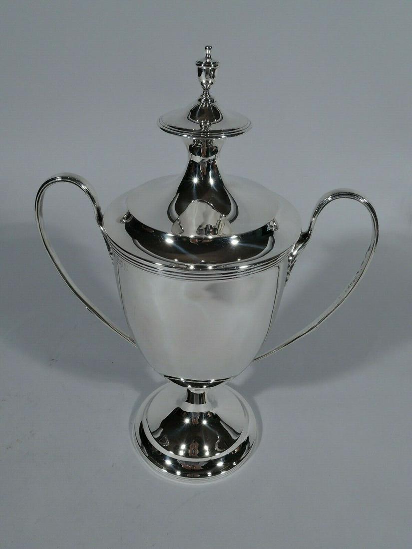 Edwardian Trophy Cup Antique Classical English Sterling Silver Crichton 1910: Edwardian Trophy Cup Antique Classical English Sterling Silver Crichton 1910 Style: Edwardian Age: 1900-1940 Material: Silver Region: United Kingdom Type: Urn Edwardian Neoclassical sterling silver tr