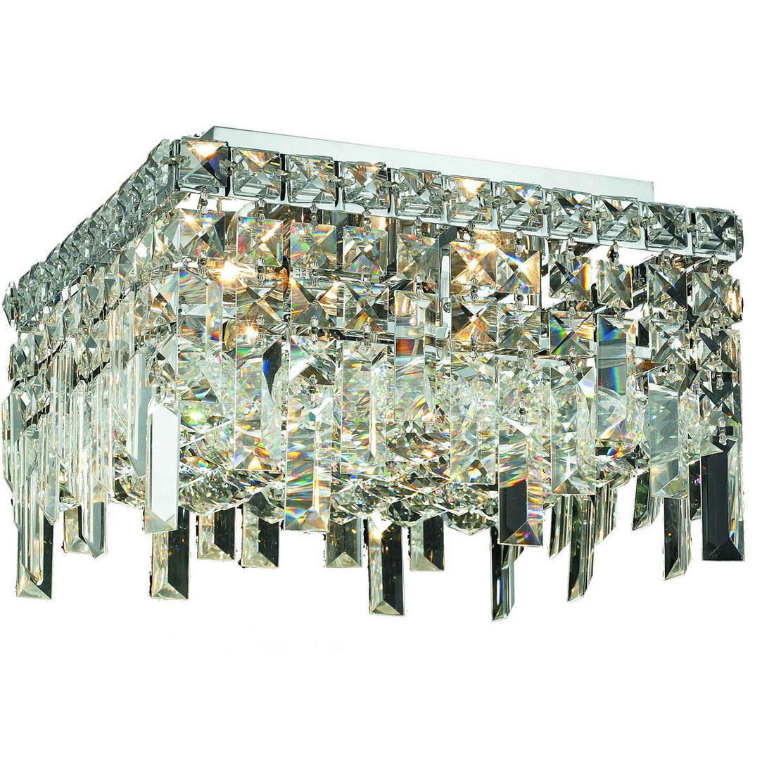 DINING ROOM BEDROOM BATHROOM FIXTURE 5 LIGHT 14" CRYSTAL FLUSH MOUNT CHANDELIER: DINING ROOM BEDROOM BATHROOM FIXTURE 5 LIGHT 14" CRYSTAL FLUSH MOUNT CHANDELIER Number Of Speeds: 1 Features: 5-Light LED UL/ULC Rated Dimmable Fire-Rated Manufacturer Warranty: 1 year Custom Bundle: 