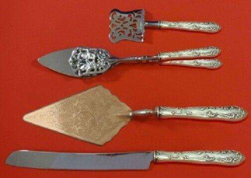 Old English By Towle Sterling Silver Dessert Serving Set HHWS 4pc Custom: Old English By Towle Sterling Silver Dessert Serving Set HHWS 4pc Custom Old english by towle sterling silver custom made hollow handle with stainless implement dessert pastry serving set 4-piece whic