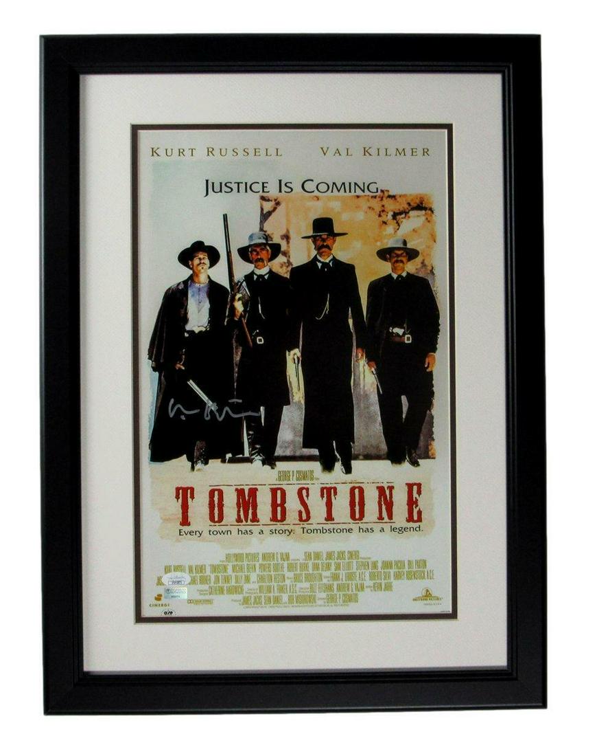 Val Kilmer Signed/Autographed "Tombstone" 11x17 Movie Poster Framed JSA 166664: Val Kilmer Signed/Autographed "Tombstone" 11x17 Movie Poster Framed JSA 166664 Industry: Movies Original/Reproduction: Original Autograph Authentication: JSA Pre-Owned PLEASE NOTE: Framed Large or hea