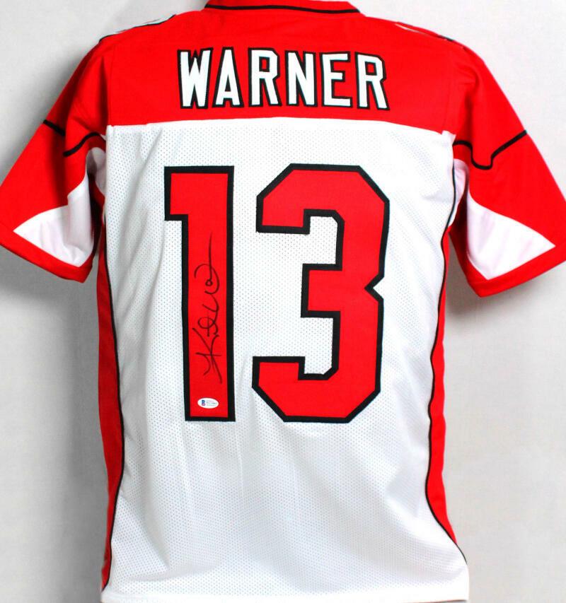 Kurt Warner Autographed White Pro Style Jersey - Beckett W *1: Kurt Warner Autographed White Pro Style Jersey - Beckett W *1 Sport: Football-NFL Product: Jersey Original/Reprint: Original Player: Kurt Warner Team: Arizona Cardinals Autograph Authentication: Becke