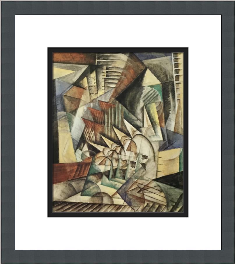 Max Weber Rush Hour New York Custom Framed Print: Max Weber Rush Hour New York Custom Framed Print Size: Medium Region Of Origin: United States Artist: Max Weber Production Technique: Offset Lithograph Framing: Matted & Framed Style: Abstract Item He