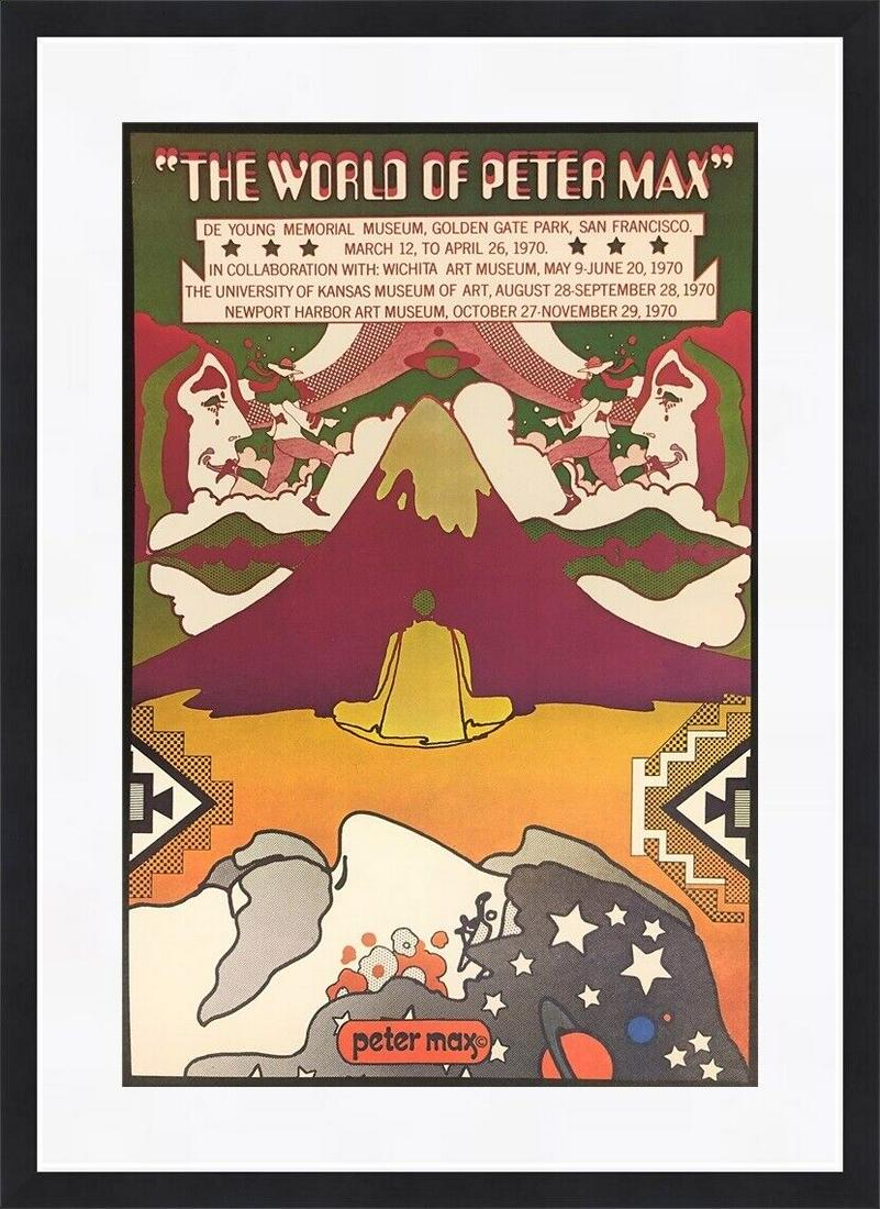 Peter Max -The World of Peter Max - PRINT NEWLY CUSTOM GALLERY FRAMED: Peter Max -The World of Peter Max - PRINT NEWLY CUSTOM GALLERY FRAMED Features: Framed Matted Region Of Origin: usa Item Width: 15 in Title: The World of Peter Max Production Technique: Lithography It
