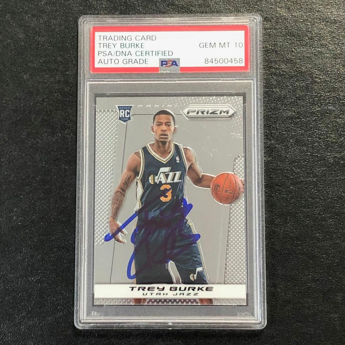 2013-14 Panini Prizm #282 Trey Burke Signed Card AUTO 10 PSA Slabbed RC Jazz: 2013-14 Panini Prizm #282 Trey Burke Signed Card AUTO 10 PSA Slabbed RC Jazz Graded: No Pre-Owned PLEASE NOTE: Framed Large or heavy Items do not have shipping costs included. The exact shipping cost 