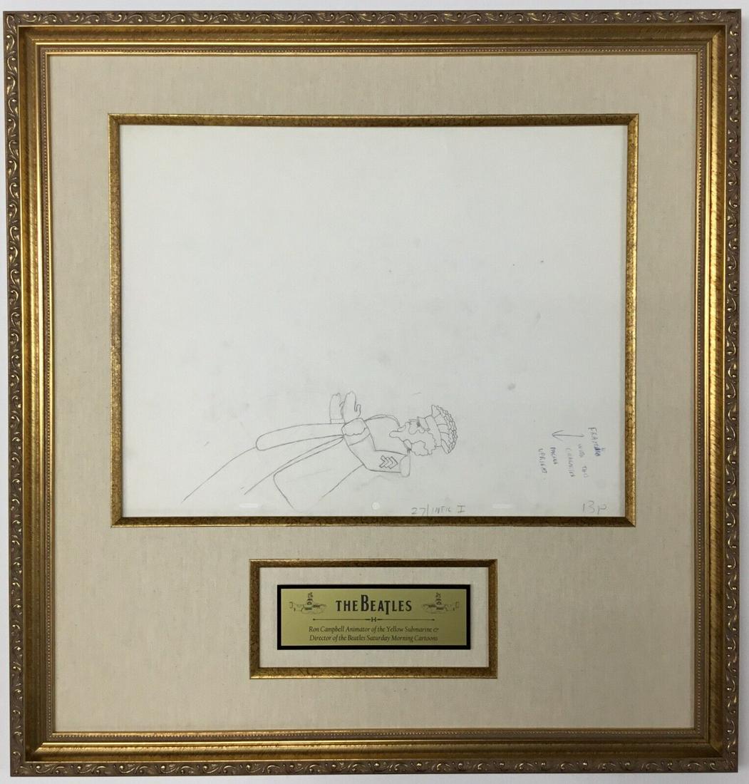 Original 1968 Beatles Yellow Submarine Production Drawing SGT. Pepper 13P: Original 1968 Beatles Yellow Submarine Production Drawing SGT. Pepper 13P Animation Studio: King Features Signed By: Ron Campbell Character: SGT. Pepper Tradition: Western Animation Title: Yellow Subm