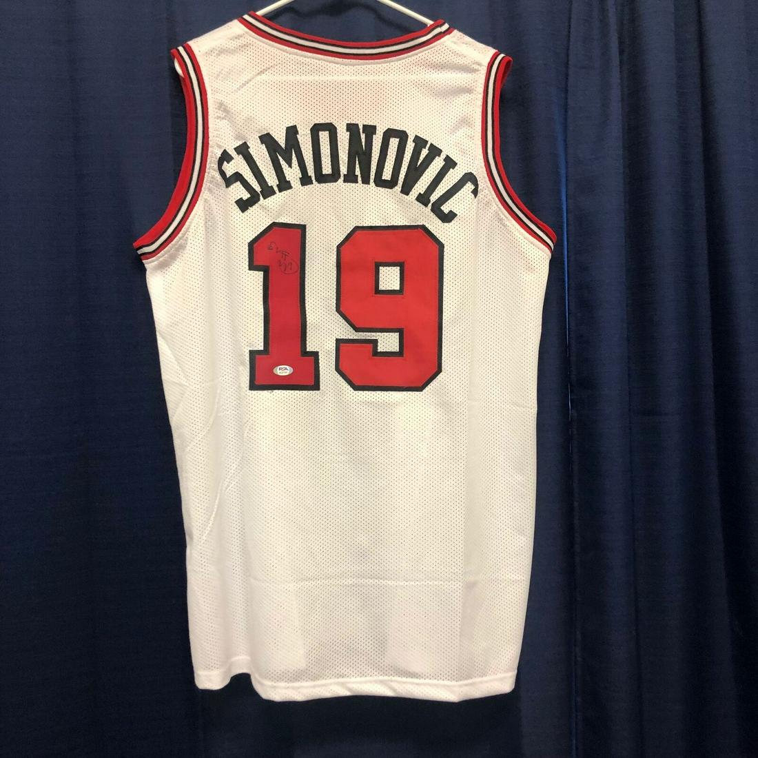 Marko Simonovic signed jersey PSA/DNA Autographed Chicago Bulls: Marko Simonovic signed jersey PSA/DNA Autographed Chicago Bulls Sport: Basketball-NBA Product: Jersey Original/Reprint: Original Pre-Owned PLEASE NOTE: Framed Large or heavy Items do not have shipping