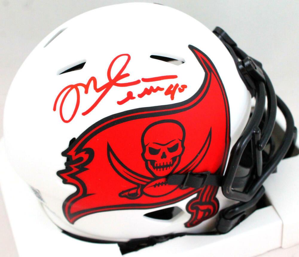 Mike Alstott Autographed Tampa Bay Bucs Lunar Speed Mini Helmet- Beckett W Holo: Mike Alstott Autographed Tampa Bay Bucs Lunar Speed Mini Helmet- Beckett W Holo Product: Helmet Sport: Football-NFL Autograph Authentication: Beckett Signed: Yes Team: Tampa Bay Buccaneers Player: Mik
