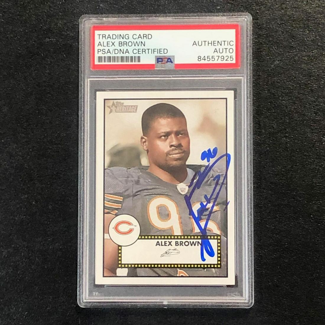 2006 Topps Heritage #32 Alex Brown Signed Card PSA Slabbed Auto Chicago Bears: 2006 Topps Heritage #32 Alex Brown Signed Card PSA Slabbed Auto Chicago Bears Graded: No Pre-Owned PLEASE NOTE: Framed Large or heavy Items do not have shipping costs included. The exact shipping cost
