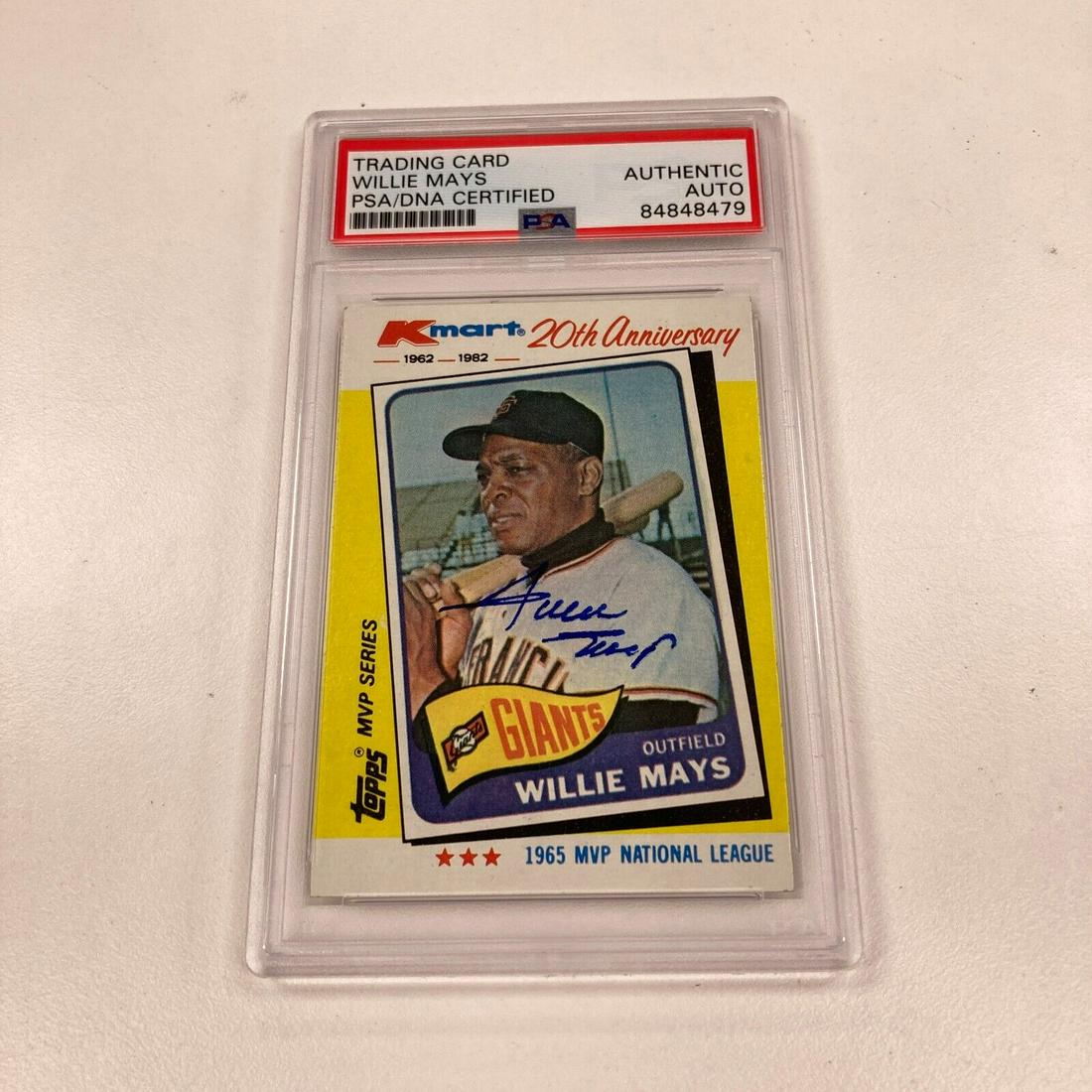 1982 Topps Willie Mays Signed Autographed Baseball Card PSA DNA: 1982 Topps Willie Mays Signed Autographed Baseball Card PSA DNA Graded: No Type: Sports Trading Card Sport: Baseball Autographed: Yes Set: 1982 Topps Autograph Format: Hard Signed Autograph Authentica