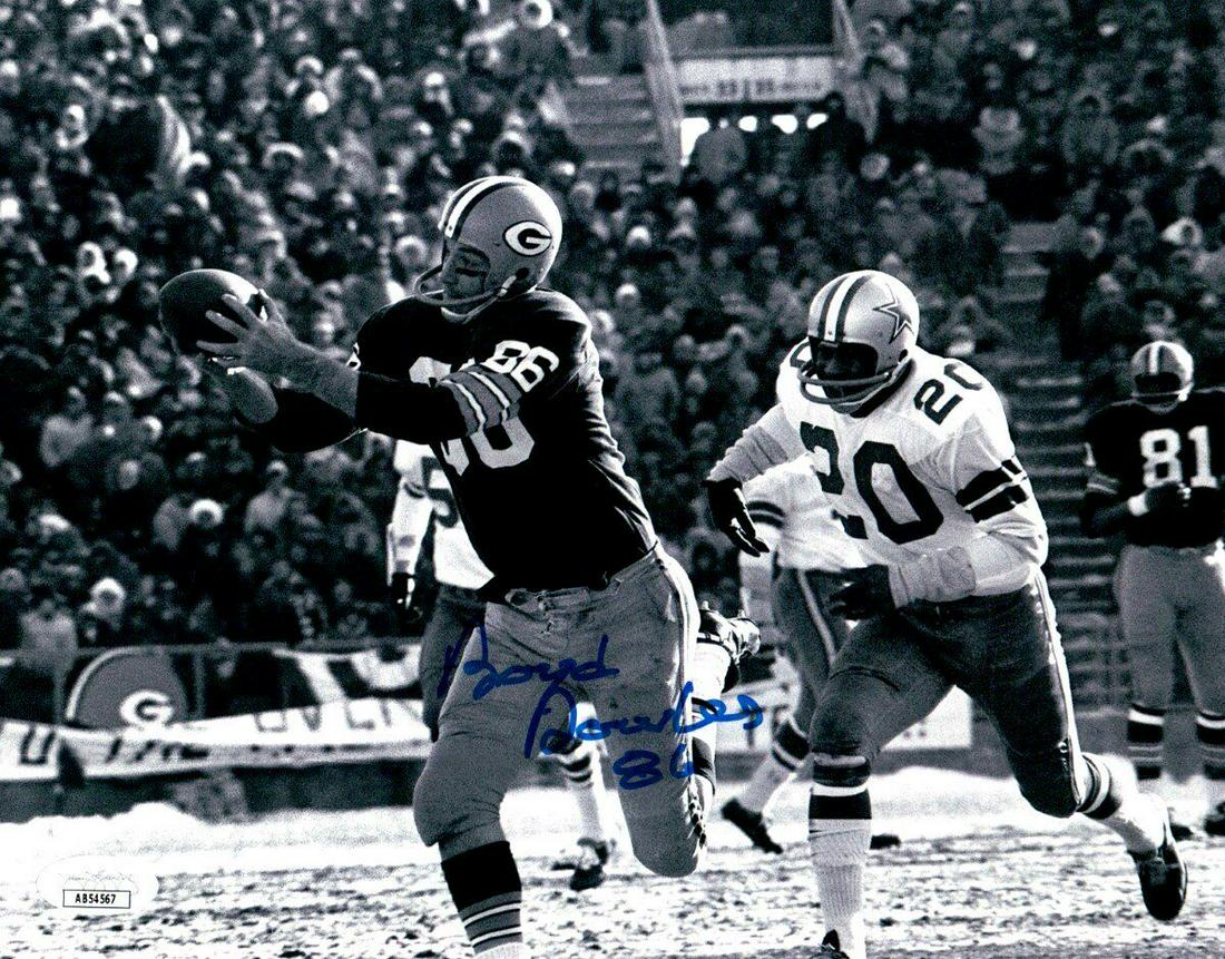 Boyd Dowler Signed Autographed 8X10 Photo Packers Catch vs. Cowboys JSA: Boyd Dowler Signed Autographed 8X10 Photo Packers Catch vs. Cowboys JSA Sport: Football Product: Photo Original/Reprint: Original Player: Boyd Dowler Team: Green Bay Packers Autograph Authentication: 