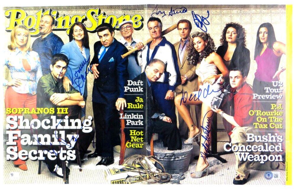 The Sopranos Multi Signed Autographed Magazine Cover 6 Sigs Bracco BAS: The Sopranos Multi Signed Autographed Magazine Cover 6 Sigs Bracco BAS Object Type: Magazine Industry: Television Original/Reproduction: Original Autograph Authentication: Beckett Authentication Playe