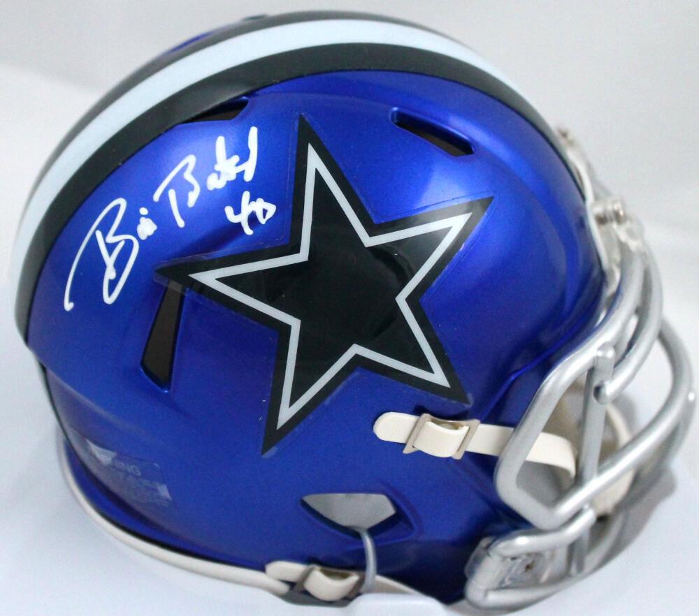 Bill Bates Autographed Dallas Cowboys Flash Speed Mini Helmet-Prova *White: Bill Bates Autographed Dallas Cowboys Flash Speed Mini Helmet-Prova *White Sport: Football Product: Helmet Original/Reprint: Original Player: Bill Bates Team: Dallas Cowboys Autograph Authentication: 