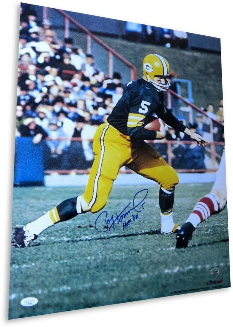 Paul Hornung Signed Autographed 16X20 Photo Packers "HOF 86" JSA: Paul Hornung Signed Autographed 16X20 Photo Packers "HOF 86" JSA Sport: Football Product: Photo Original/Reprint: Original Player: Paul Hornung Team: Green Bay Packers Autograph Authentication: James 