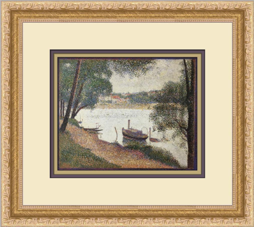 George Seurat Gray Weather Custom Framed Print: George Seurat Gray Weather Custom Framed Print Artist: George Seurat Unit Of Sale: Single Piece Size: Medium Item Length: 14 in Region Of Origin: United States Framing: Matted & Framed Personalize: No