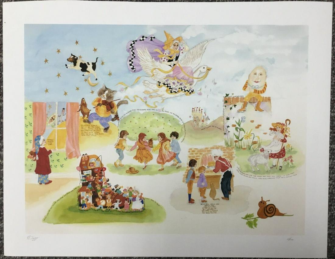 C IZZO Nursery Rhymes Limited Edition Giclee Print Signed and Numbered: C IZZO Nursery Rhymes Limited Edition Giclee Print Signed and Numbered Size: Medium Region Of Origin: United States Artist: C IZZO Production Technique: Giclee Print Framing: Unframed Style: Modernism
