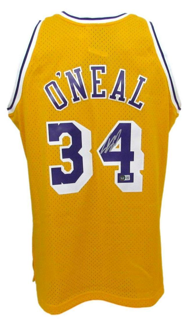 Shaquille ONeal HOF Autographed Mitchell & Ness Jersey Lakers Beckett 176385: Shaquille ONeal HOF Autographed Mitchell & Ness Jersey Lakers Beckett 176385 Sport: Basketball-NBA Product: Jersey Original/Reprint: Original Autograph Authentication: BAS/Beckett Team: Los Angeles La