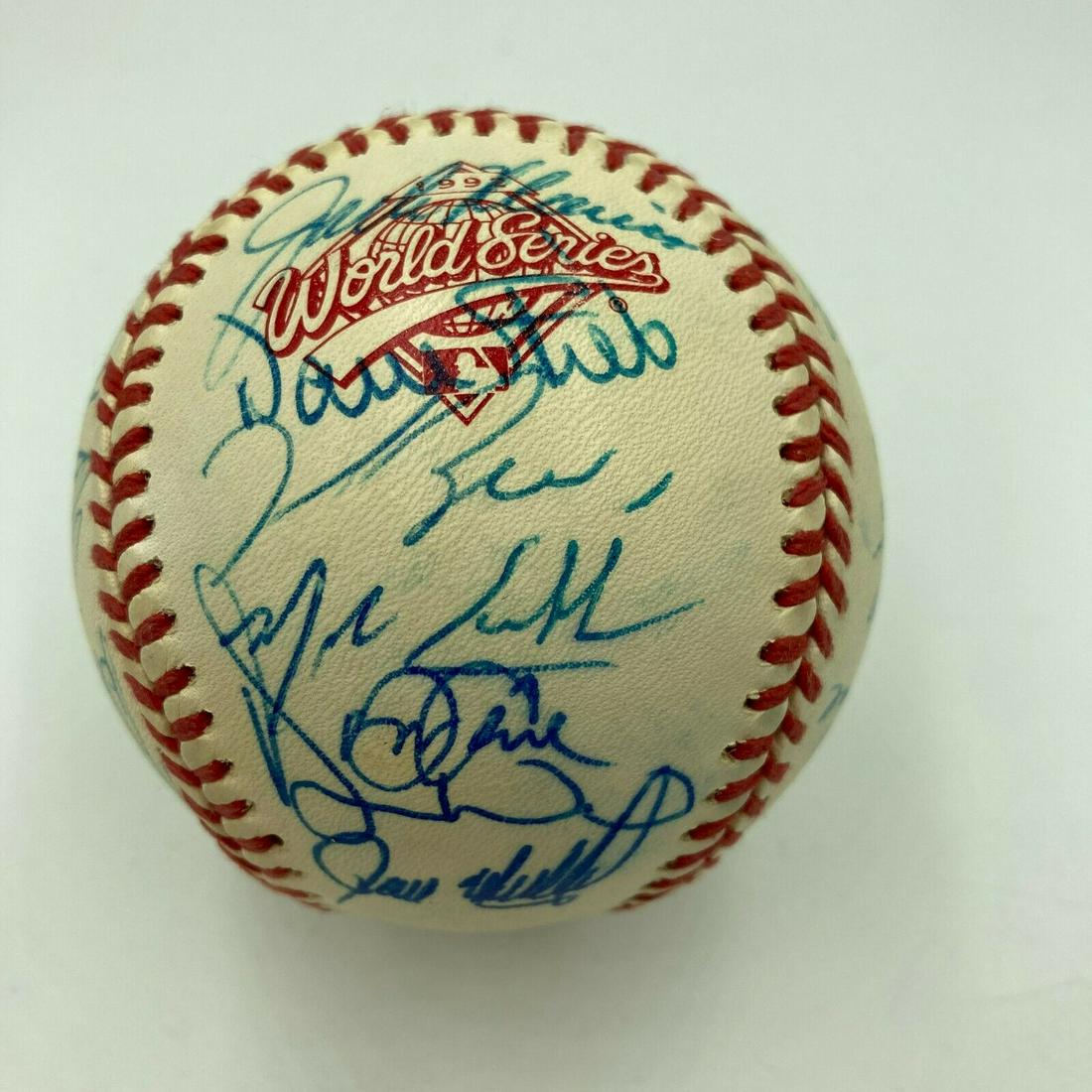 Roberto Alomars 1992 Toronto Blue Jays W.S. Champs Team Signed Baseball JSA COA: Roberto Alomars 1992 Toronto Blue Jays W.S. Champs Team Signed Baseball JSA COA Player: Roberto Alomar Sport: Baseball-MLB Autograph Authentication: James Spence Authentication (JSA) Original/Reprint: