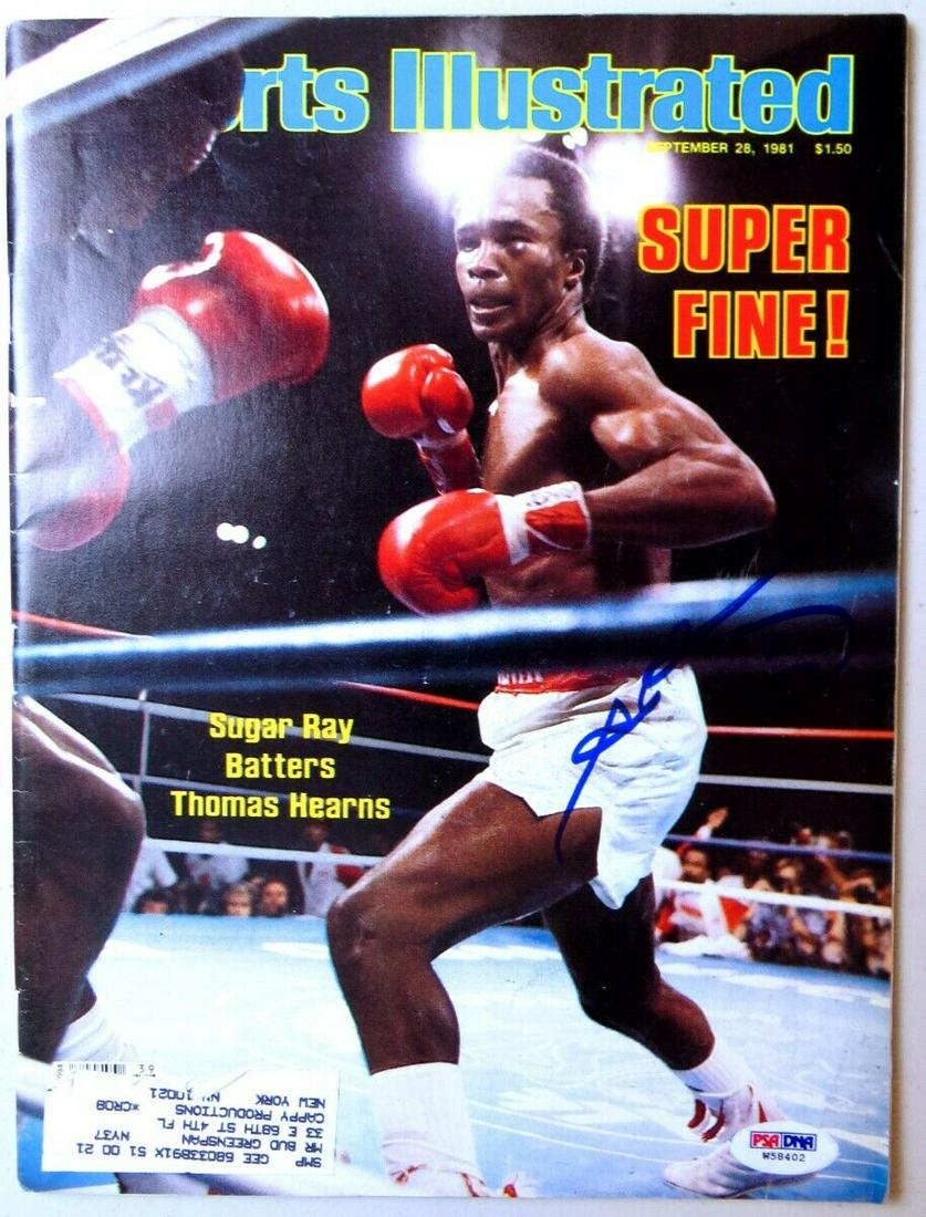 Sugar Ray Leonard Signed Autographed Magazine Sports Illustrated 1981 PSA: Sugar Ray Leonard Signed Autographed Magazine Sports Illustrated 1981 PSA Sport: Boxing Product: Magazine Original/Reprint: Original Player: Sugar Ray Leonard Autograph Authentication: Professional Sp