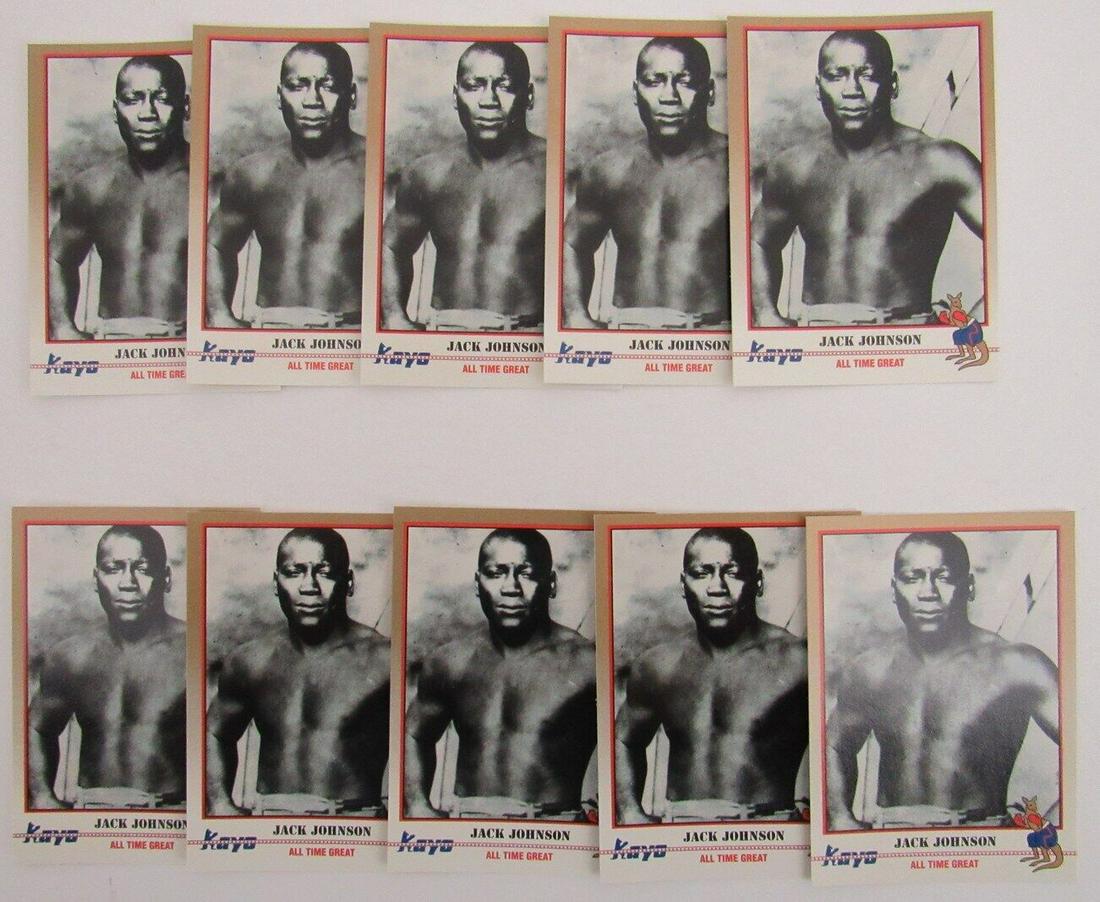 Lot of 10 Jack Johnson Boxer 1991 Kayo Trading Cards #064 158131: Lot of 10 Jack Johnson Boxer 1991 Kayo Trading Cards #064 158131 Sport: Boxing Product: Trading Cards Original/Reprint: Original Autograph Authentication: Seller League: Boxing Pre-Owned PLEASE NOTE: