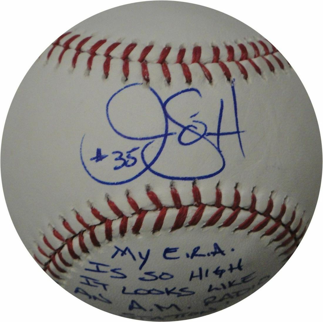 Jim Gott Hand Signed Major League Baseball My ERA is So High Looks Like: Jim Gott Hand Signed Major League Baseball My ERA is So High Looks Like Sport: Baseball Product: Ball Original/Reprint: Original Player: Jim Gott Pre-Owned PLEASE NOTE: Framed Large or heavy Items do 