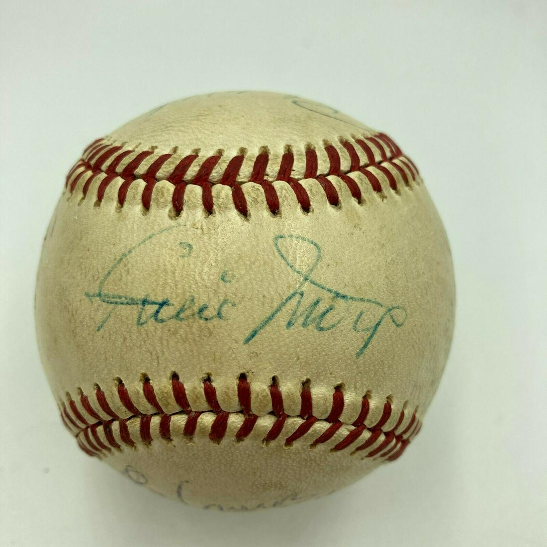 Willie Mays 1973 New York Mets Team Signed National League Baseball: Willie Mays 1973 New York Mets Team Signed National League Baseball Product: Ball Sport: Baseball-MLB Team: New York Mets Original/Reprint: Original Pre-Owned PLEASE NOTE: Framed Large or heavy Items 